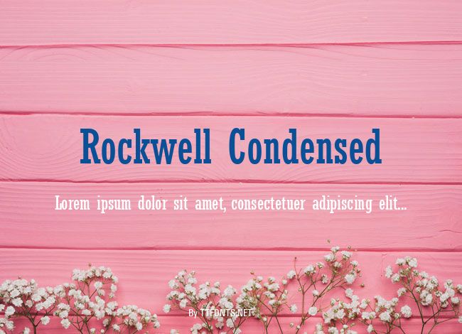 Rockwell Condensed example